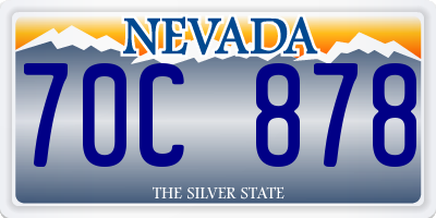 NV license plate 70C878