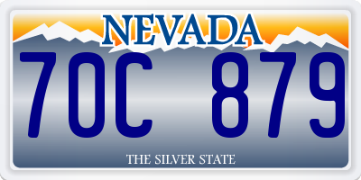 NV license plate 70C879