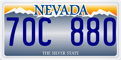 NV license plate 70C880