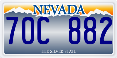 NV license plate 70C882