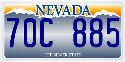 NV license plate 70C885