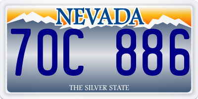 NV license plate 70C886
