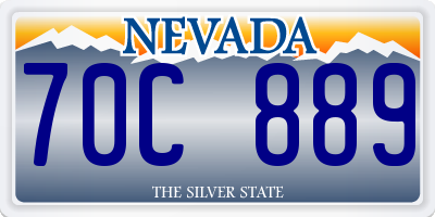 NV license plate 70C889