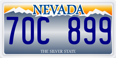 NV license plate 70C899