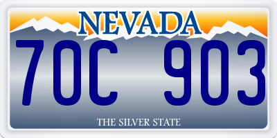 NV license plate 70C903