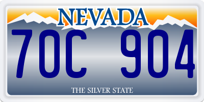 NV license plate 70C904