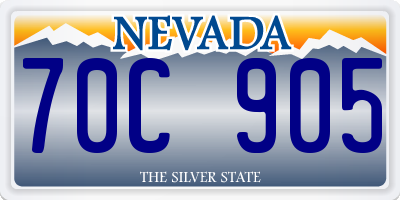 NV license plate 70C905