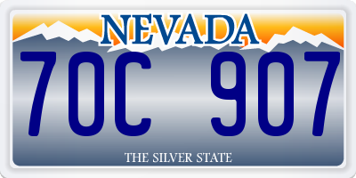 NV license plate 70C907