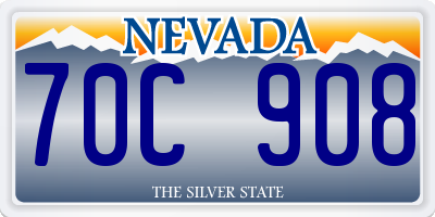 NV license plate 70C908