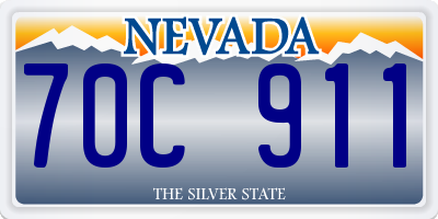 NV license plate 70C911