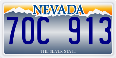 NV license plate 70C913