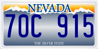 NV license plate 70C915