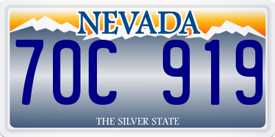 NV license plate 70C919