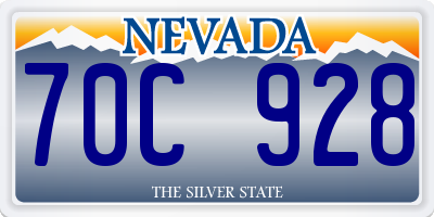 NV license plate 70C928