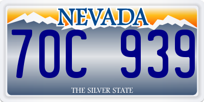 NV license plate 70C939