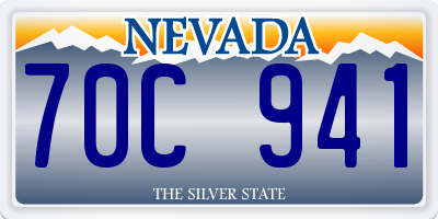 NV license plate 70C941