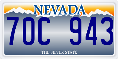 NV license plate 70C943