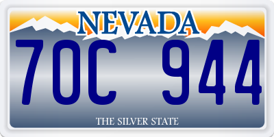 NV license plate 70C944