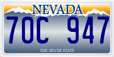 NV license plate 70C947