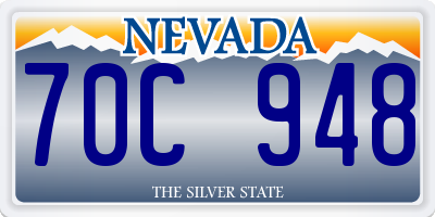 NV license plate 70C948