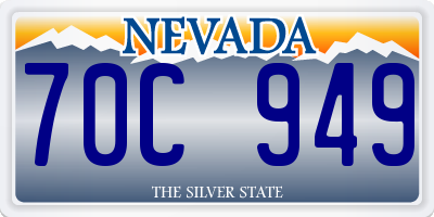 NV license plate 70C949