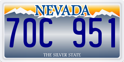 NV license plate 70C951