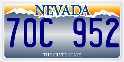 NV license plate 70C952