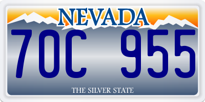 NV license plate 70C955