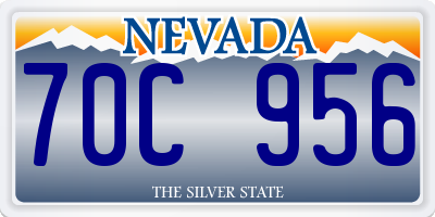 NV license plate 70C956