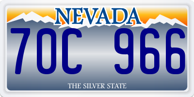 NV license plate 70C966