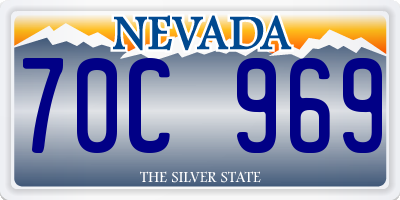 NV license plate 70C969