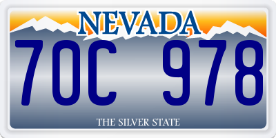 NV license plate 70C978