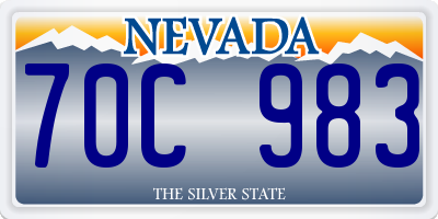 NV license plate 70C983