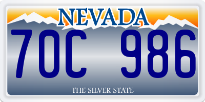 NV license plate 70C986