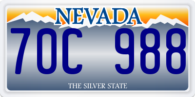 NV license plate 70C988