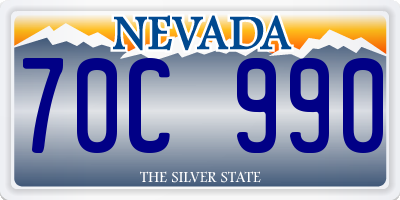 NV license plate 70C990