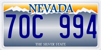 NV license plate 70C994