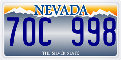 NV license plate 70C998