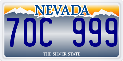 NV license plate 70C999