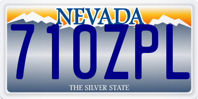 NV license plate 710ZPL