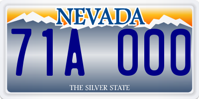 NV license plate 71A000