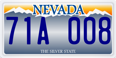 NV license plate 71A008