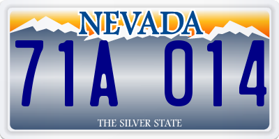 NV license plate 71A014