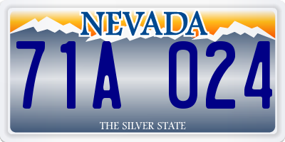 NV license plate 71A024