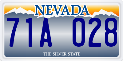 NV license plate 71A028