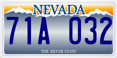 NV license plate 71A032