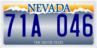 NV license plate 71A046