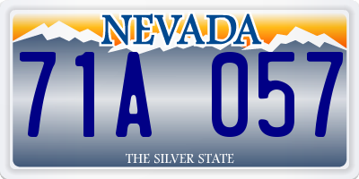 NV license plate 71A057