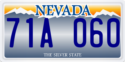 NV license plate 71A060