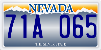 NV license plate 71A065